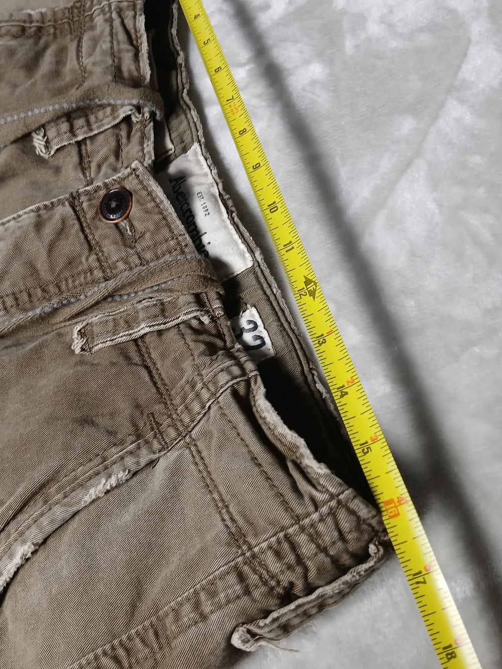 Y2K Abercrombie & Fitch Cargo Shorts 32 Baggy Heavyweight Distressed VTG